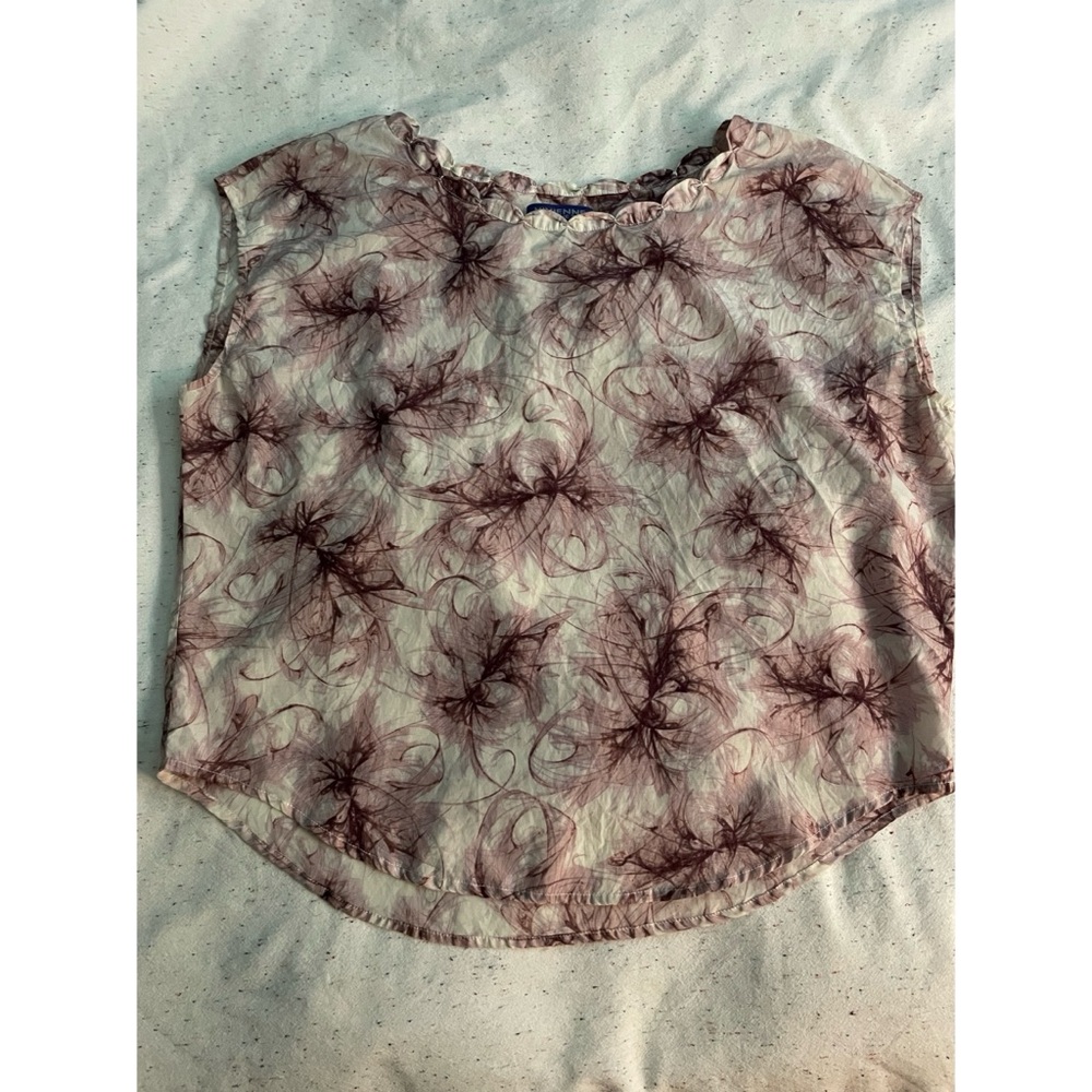 Vivienne Tam Silk and Cotton Boxy Top